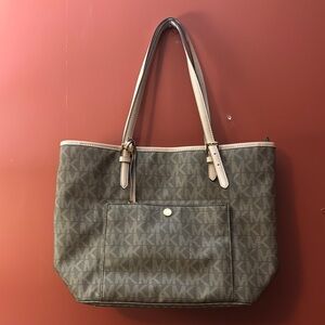 Michael Kors Brown Monogram Tote Bag‎